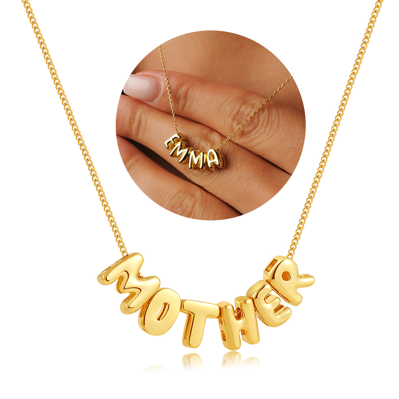 3D Printing Jewelry - Bubble Letter Kettingen Op Maat 3D