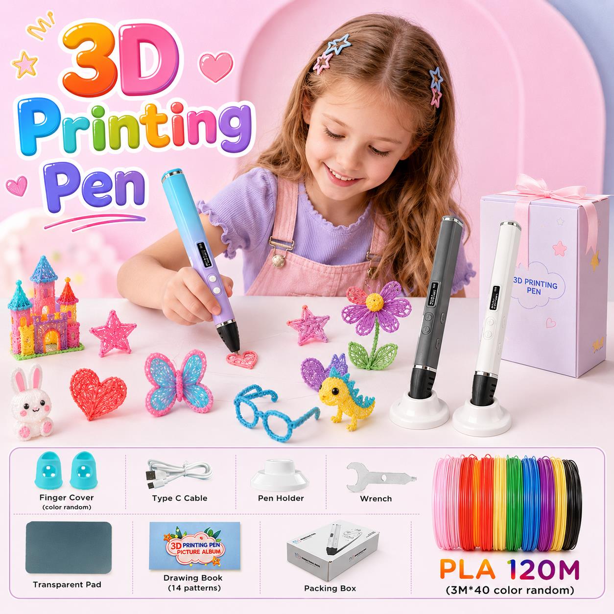 3D Printing Nylon Filament - 3D-printpen voor kinderen met Type-C oplading,