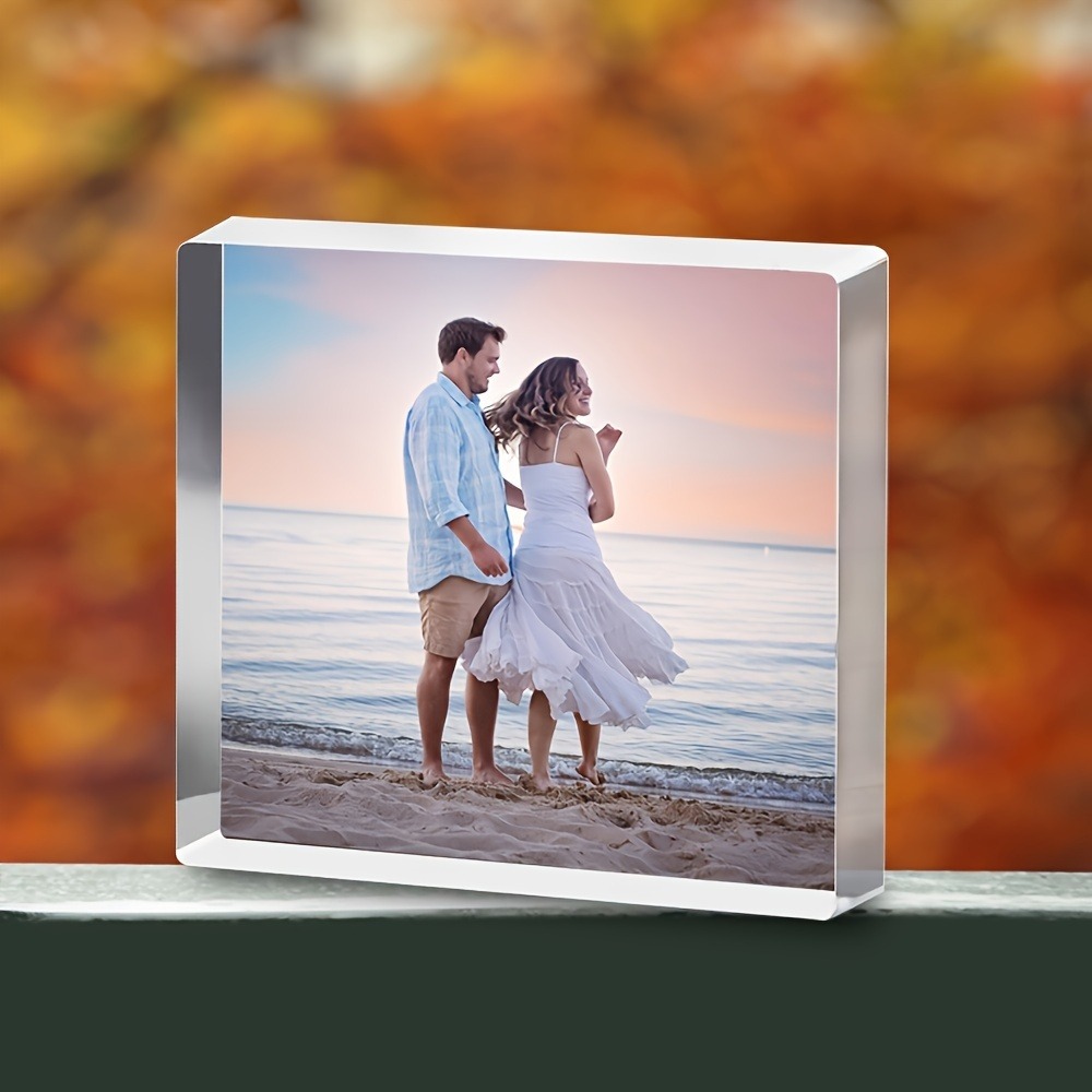 3D Printing Foto - Gepersonaliseerd strandzonsopgang 3D acryl fotoblok, op