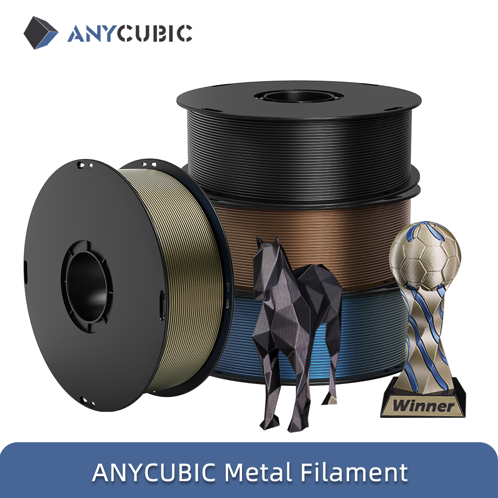 3D Printing Nylon Filament - ANYCUBIC 4kg/1kg Metaal Filament Metaalachtige Textuur