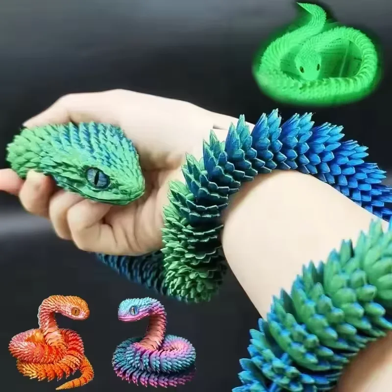 3D Printing Simulator - 3D-geprinte slang beweegbaar gezamenlijk fidget speelgoed