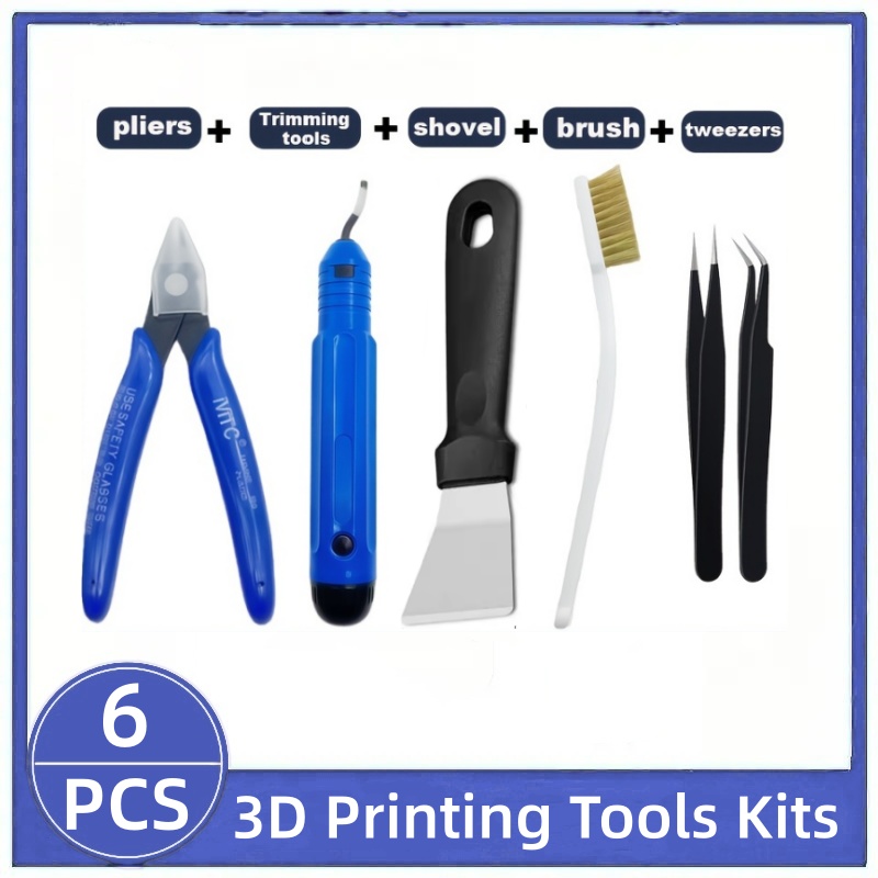3D Printing Process - 3D-printgereedschap, diverse soorten gereedschappen, scharen, reinigingsnaalden,
