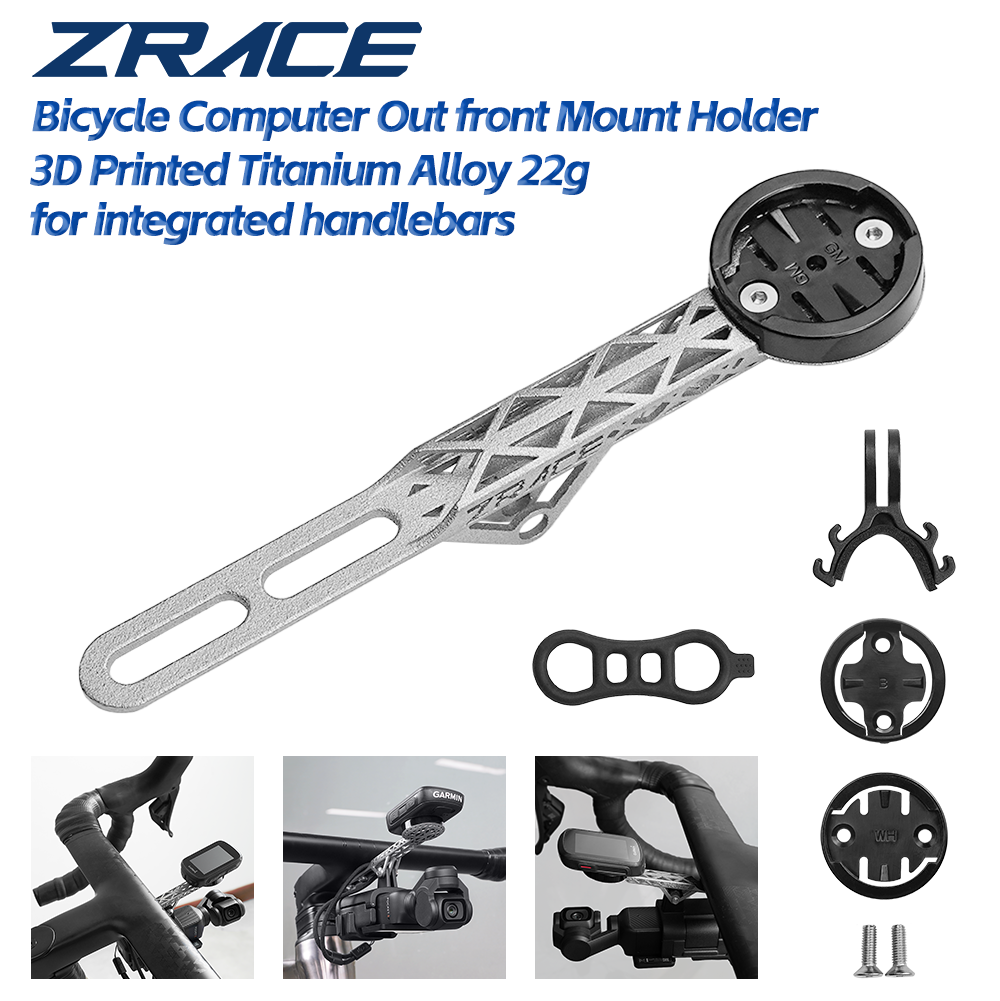 3D Printing Grip - ZRACE 3D-geprinte titanium fietscomputer voormontage voor