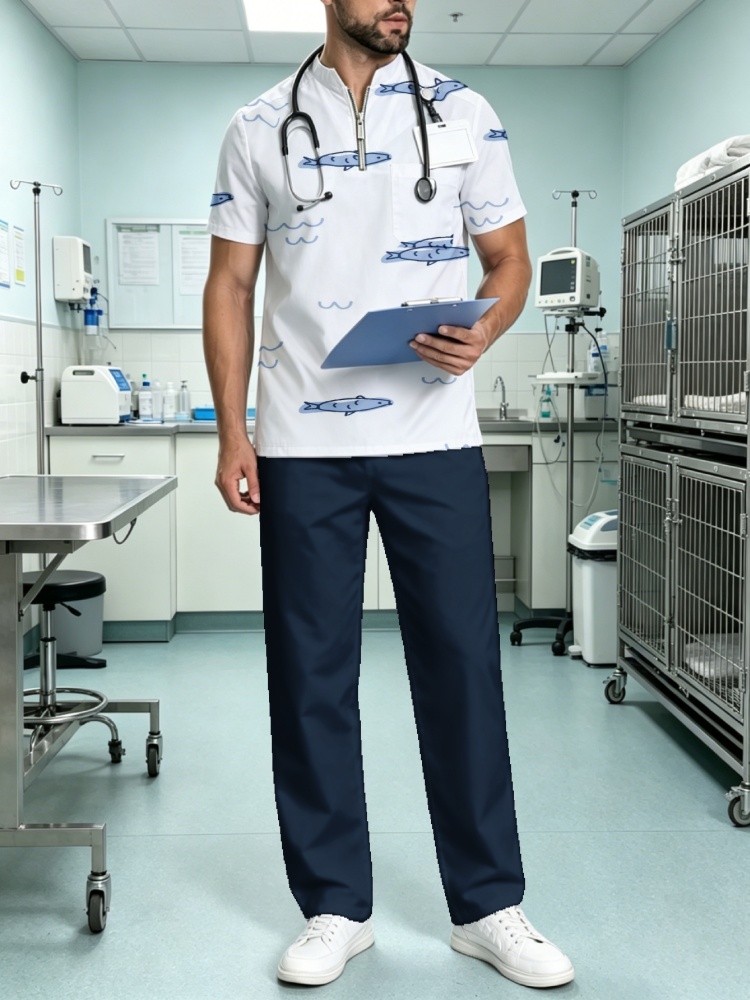 3D Printing For Medical - Heren schattige oceaanvis all-over print medische