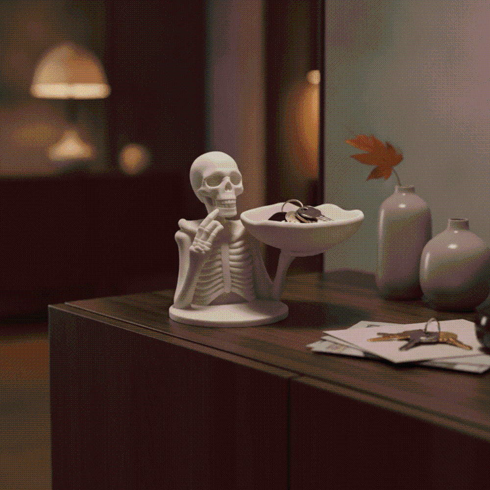 3D-geprinte skelet snoepkom, m - 3D Printing Jewelry recensie en prijs